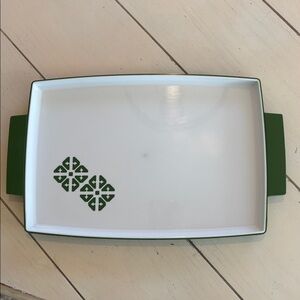 Vintage Chalet Green Serving Platter 4